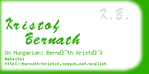 kristof bernath business card